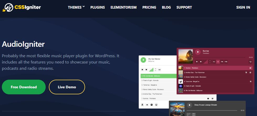 Best Free Music Plugin for WordPress