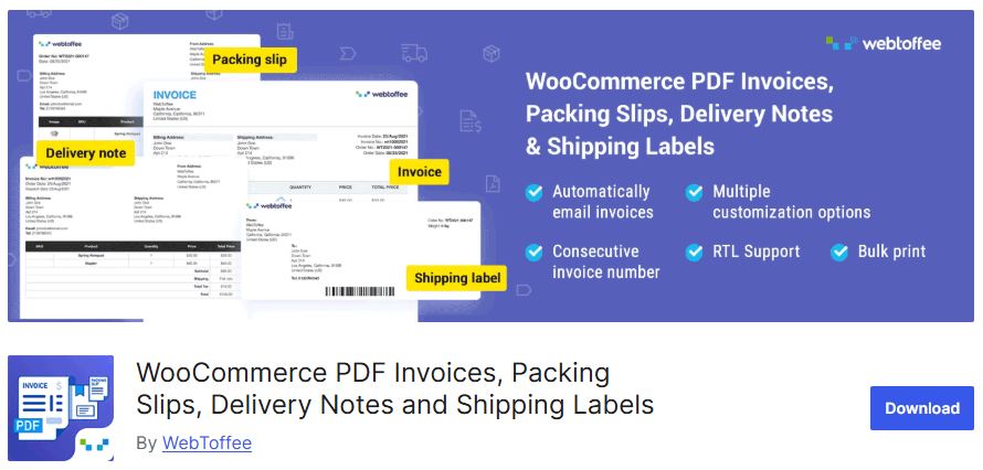 WooCommerce PDF Invoice Plugins