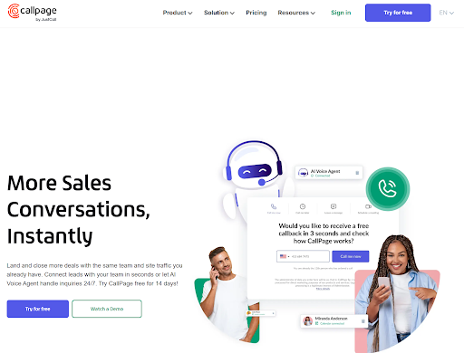 CallPage lead response tool