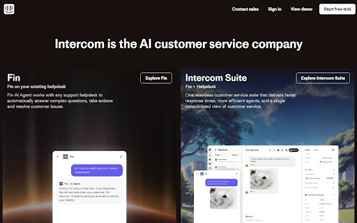 Intercom AI support tool