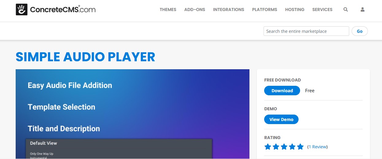 Simple Audio Player