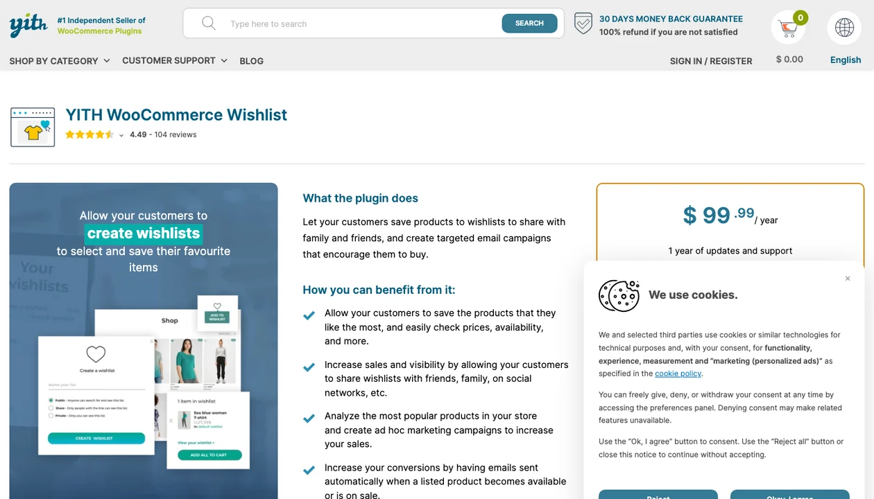 YITH WooCommerce Wishlist Plugin