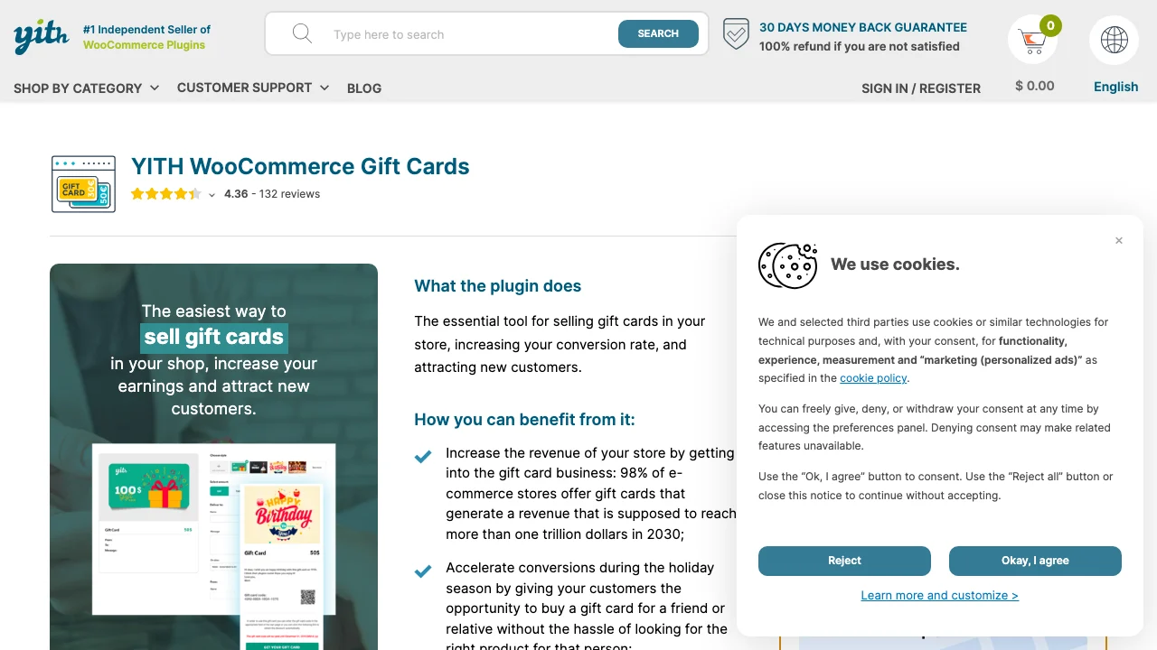 YITH WooCommerce Gift Cards Plugin