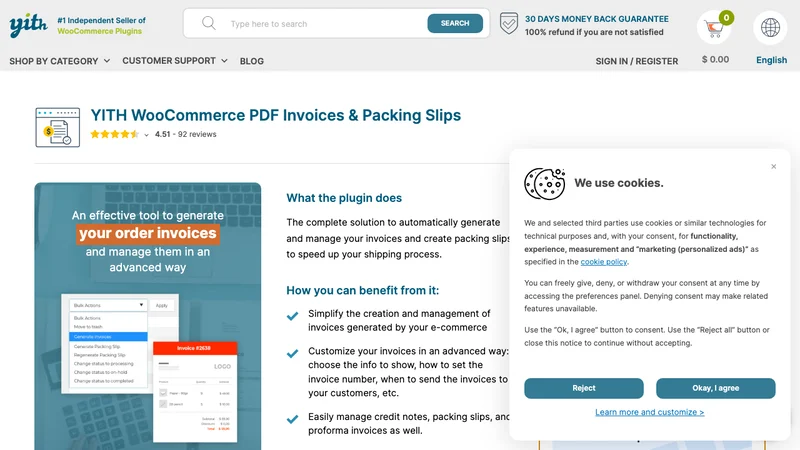 YITH WooCommerce PDF Invoice and Shipping List