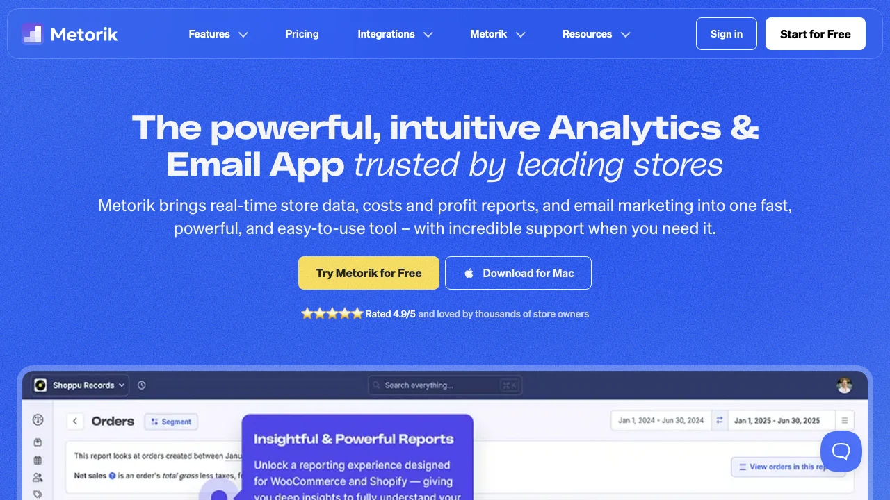Metorik WooCommerce Analytics