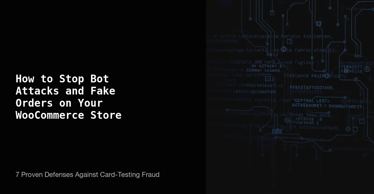 How to Stop Bot Attacks and Fake Orders on Your WooCommerce Store