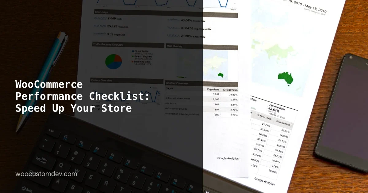 WooCommerce Performance Checklist: Speed Up Your Store in 2026