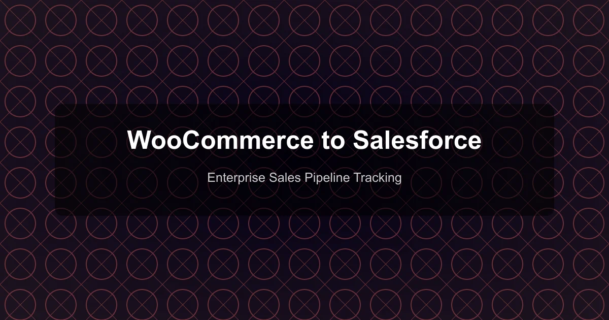 How to Connect WooCommerce to Salesforce for Enterprise Sales Pipeline Tracking
