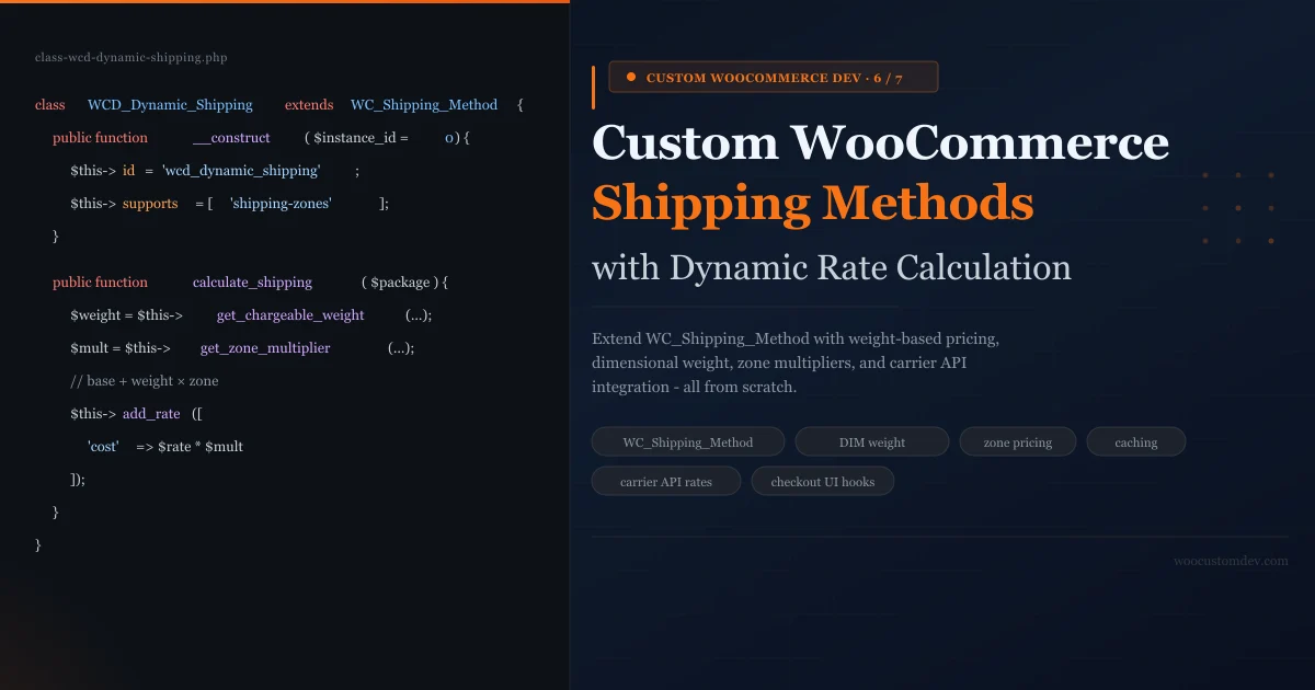Custom WooCommerce Shipping Methods: A Complete Developer Guide