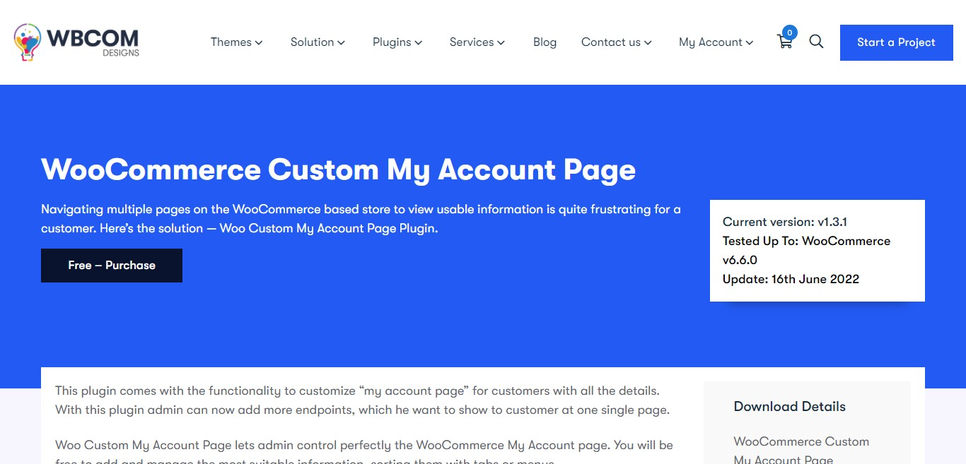 WooCommerce Custom My Account Page