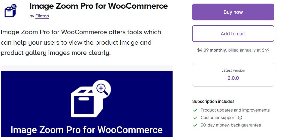 Zoom WooCommerce Product Image