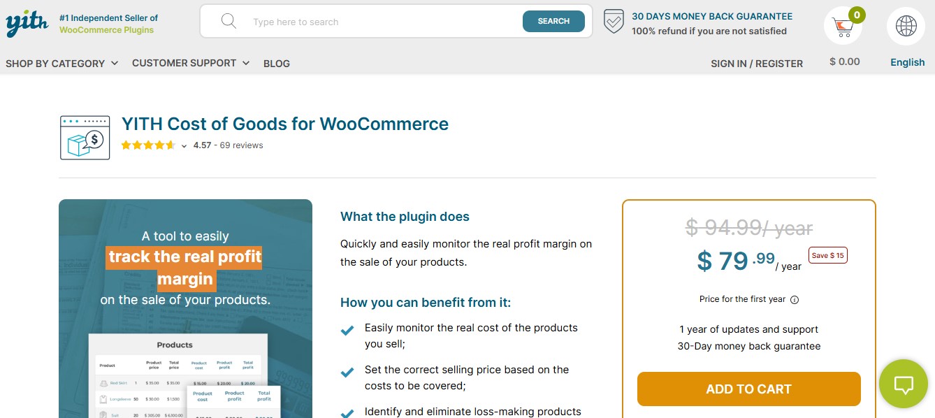 YITH Cost of Goods for WooCommerce