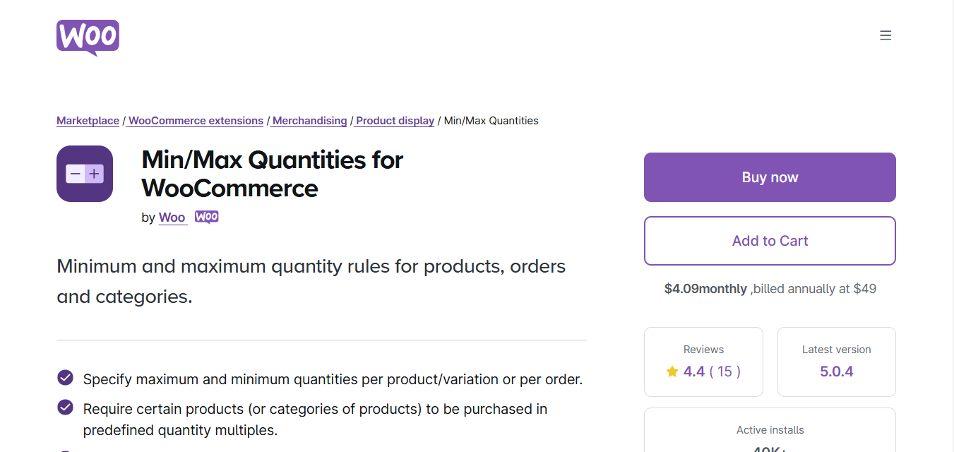 WooCommerce Minimum Maximum Quantity Plugins