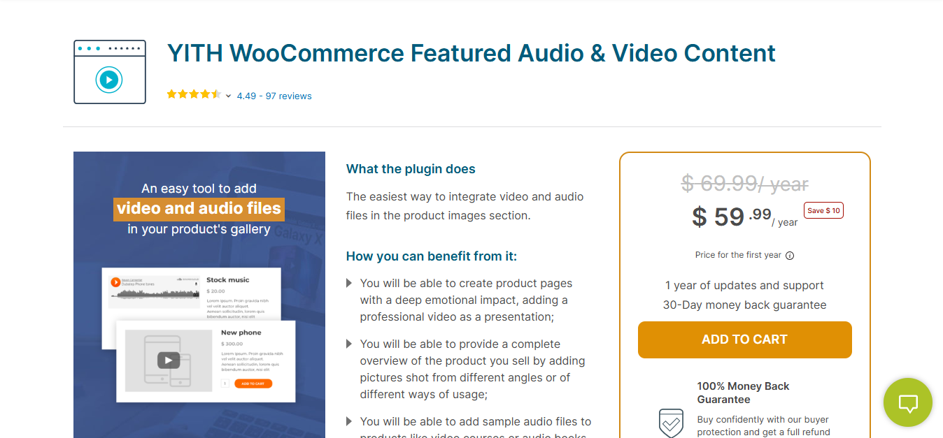 WooCommerce Featured Audio & Video Plugins