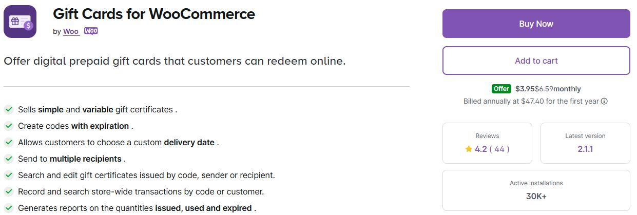 WooCommerce Gift Card Plugins