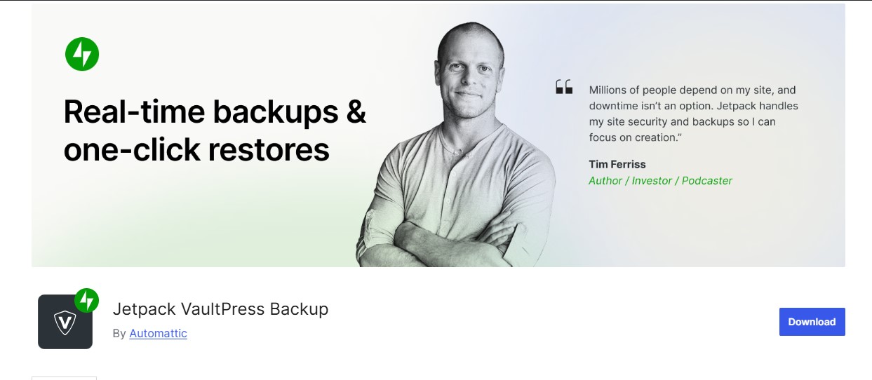 Jetpack VaultPress Backup