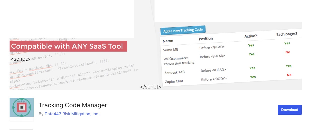 Tracking Code Manager