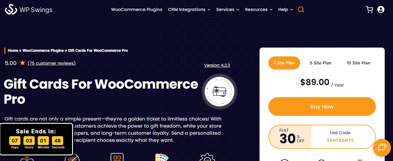 Gift Cards by WP Swings