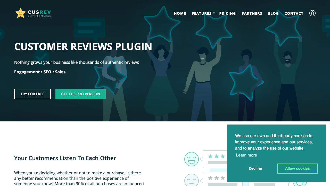 Customer Reviews for WooCommerce by CusRev