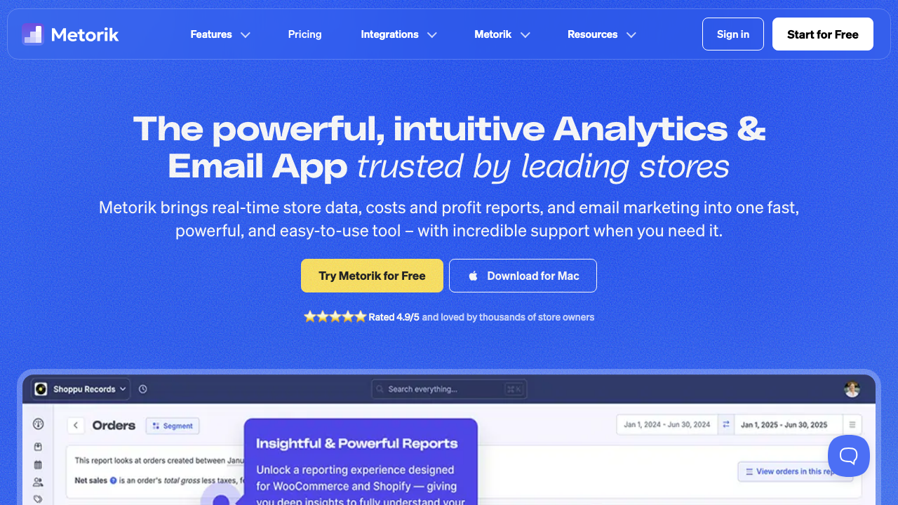 Metorik WooCommerce Analytics