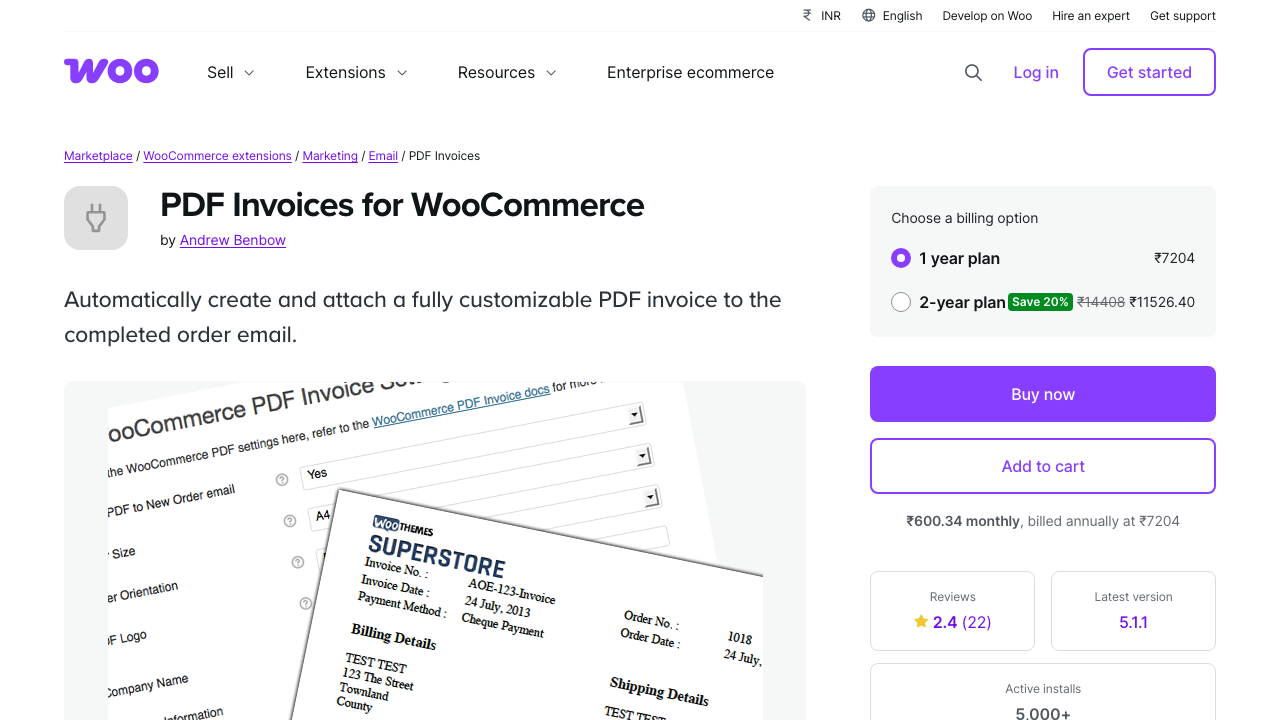 WooCommerce PDF Invoices