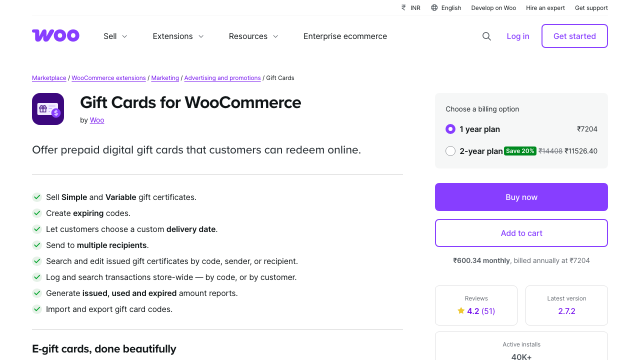 WooCommerce Gift Cards Plugin