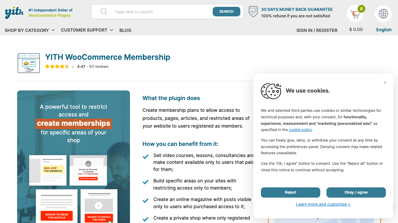 YITH WooCommerce Membership