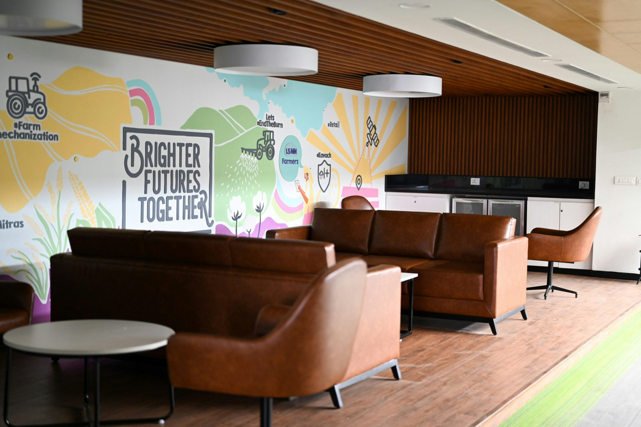 Modern coworking space lounge area representing community directory websites