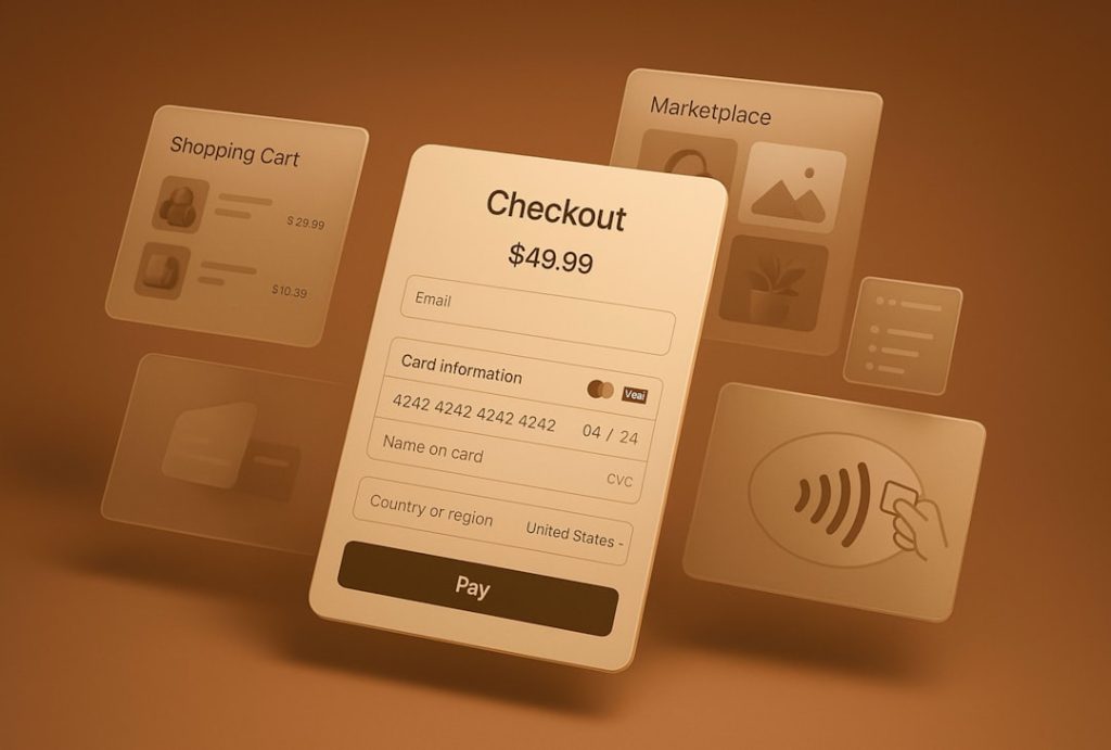 Online checkout screen representing post-purchase survey integration with WooCommerce