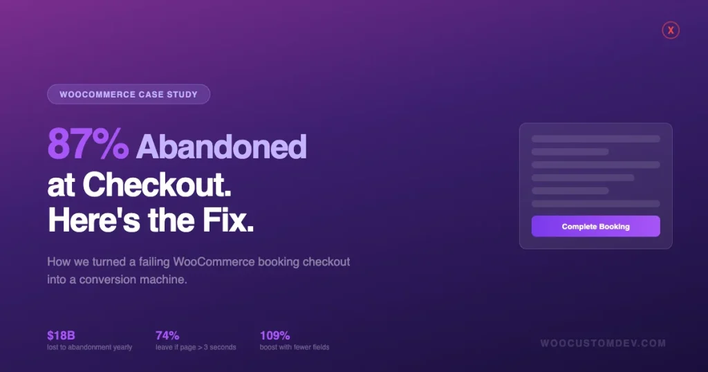 87 percent abandoned at checkout - how to fix WooCommerce checkout abandonment