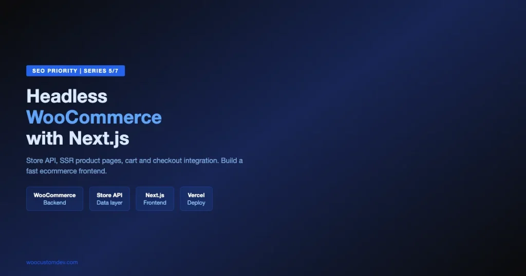 Headless WooCommerce with Next.js and Store API architecture