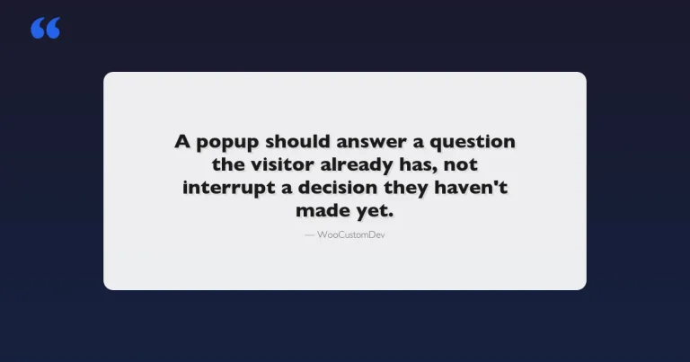 WooCommerce popup plugins and countdown timer urgency guide featured image with quote about UX-friendly popups
