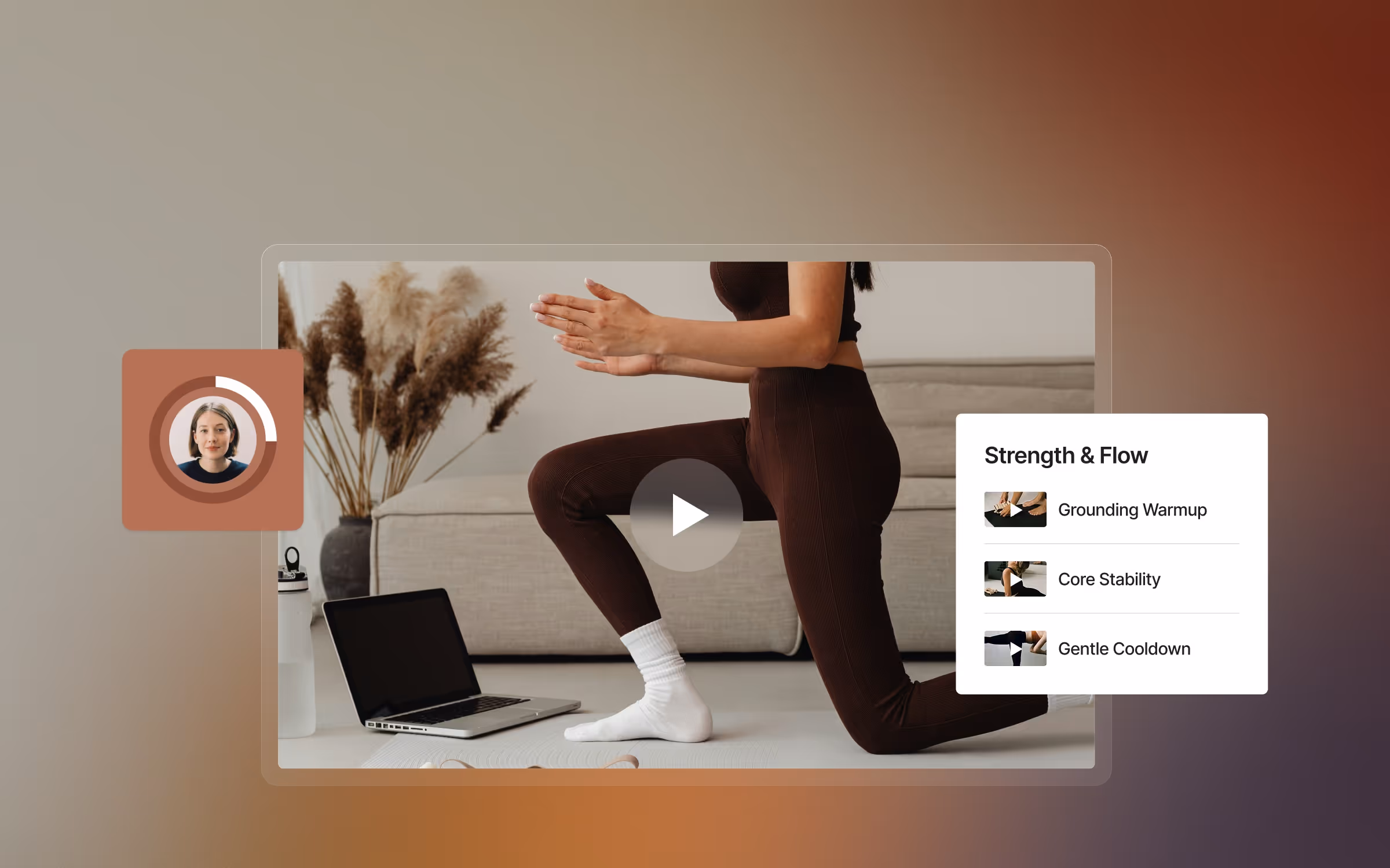 Kajabi hosted course video player with lesson list